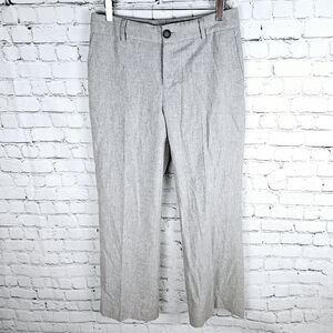 Fully lined wool blend straight leg business career trouser pants